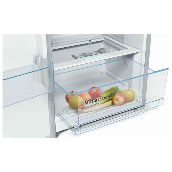 Bosch KSV36VLEP Serie 4 - Frigorifero monoporta 346 L, 186 cm, Classe E, 39 dB, VitaFresh, Acciaio inox