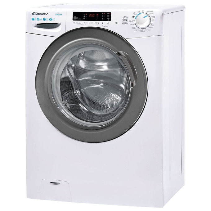 Candy CSS41272DWSE-11 Smart Lavatrice Slim 7 Kg 1200 rpm Classe C NFC Vapore (85x60x45 cm) colore Bianco