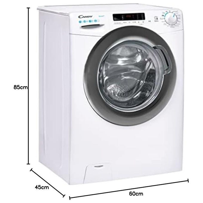 Candy CSS41272DWSE-11 Smart Lavatrice Slim 7 Kg 1200 rpm Classe C NFC Vapore (85x60x45 cm) colore Bianco