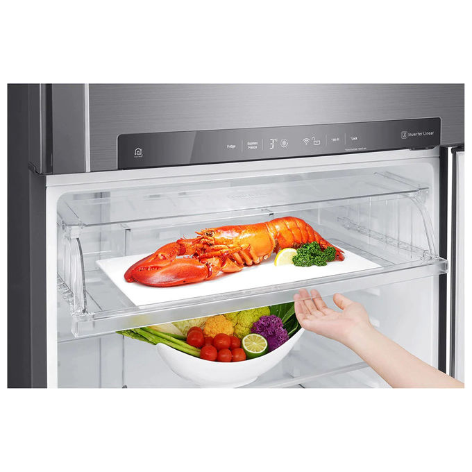 LG GTF916PZPYD Frigorifero Doppia Porta Capacita' 592 Litri Classe energetica E (A++) No Frost Sistema MultiFlow Larghezza 86 cm Altezza 184 cm Inox Premium
