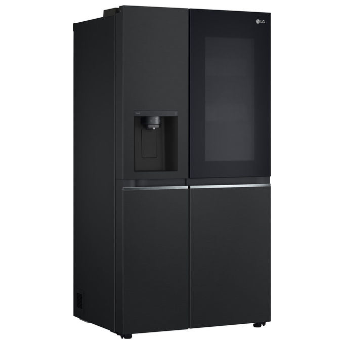 LG GSGV81EPLL - Frigorifero Side-by-Side 635 L, 179 cm, Classe E, 36 dB, Total No Frost, InstaView, DoorCooling+, Dispenser acqua e ghiaccio, Nero opaco