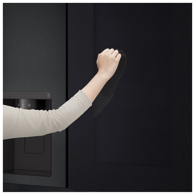 LG GSGV81EPLL - Frigorifero Side-by-Side 635 L, 179 cm, Classe E, 36 dB, Total No Frost, InstaView, DoorCooling+, Dispenser acqua e ghiaccio, Nero opaco