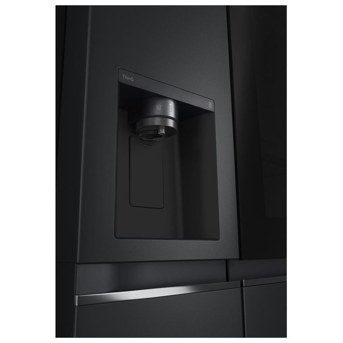 LG GSGV81EPLL - Frigorifero Side-by-Side 635 L, 179 cm, Classe E, 36 dB, Total No Frost, InstaView, DoorCooling+, Dispenser acqua e ghiaccio, Nero opaco