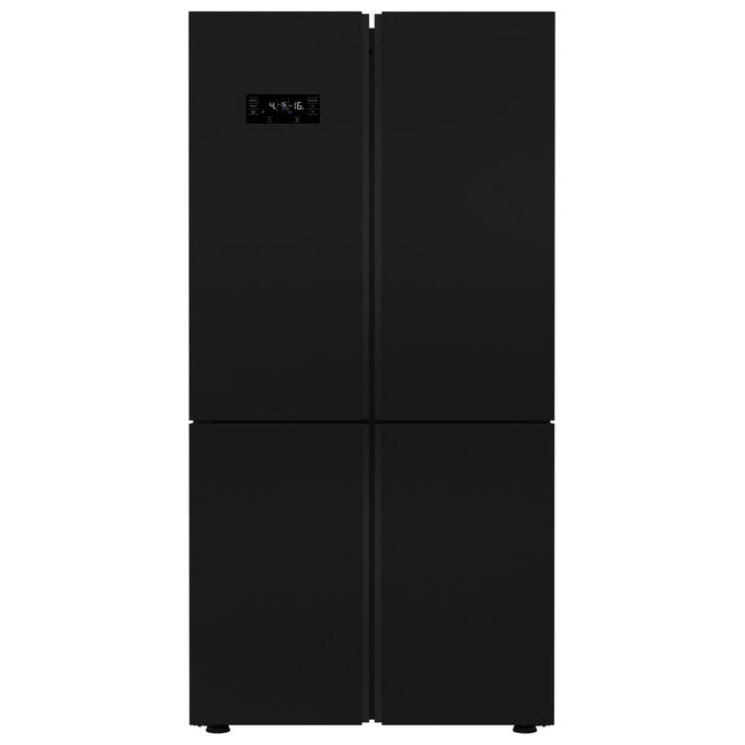 Grundig GQN21235GBN – Frigorifero 4 Porte 572L, H 182 cm, Total No Frost, FullFresh+, IonFresh, Classe F, 39 dB, Vetro Nero