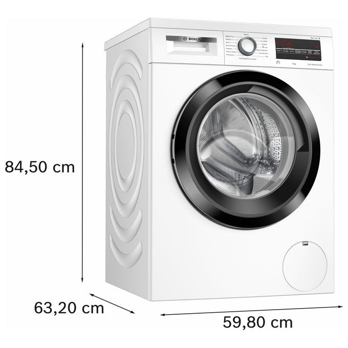 Bosch WUU28T29II Serie 6 Lavatrice Frontale 9 Kg 1400 rpm Classe A ActiveWater Plus EcoSilence Drive (85x60x60 cm) colore Bianco