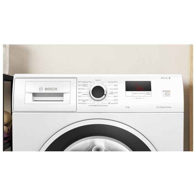 Bosch WGE03200IT Serie 2 Lavatrice Carica Frontale 8 Kg 1200 rpm Classe A EcoSilence Drive ActiveWater Plus (85x60x59 cm) colore Bianco