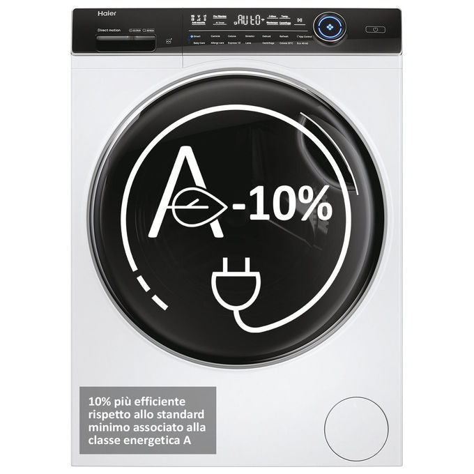Haier HW90BD14979EUGIT I-Pro Serie 7 Plus Lavatrice Frontale 9 Kg 1400 rpm Classe A Vapore Wi-Fi Direct Motion (85x59x49 cm) colore Bianco
