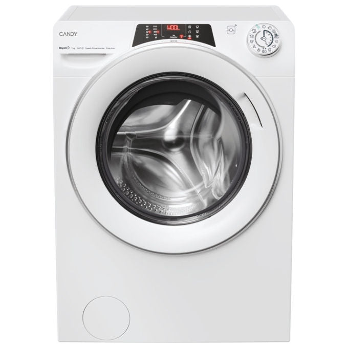 Candy RO41274DWMST-1-S Rapidó Lavatrice Carica Frontale 7 Kg 1200 rpm Classe A Vapore Wi-Fi BLE App hOn (85x60x45 cm) colore Bianco