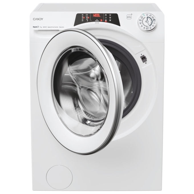 Candy RO41274DWMST-1-S Rapidó Lavatrice Carica Frontale 7 Kg 1200 rpm Classe A Vapore Wi-Fi BLE App hOn (85x60x45 cm) colore Bianco