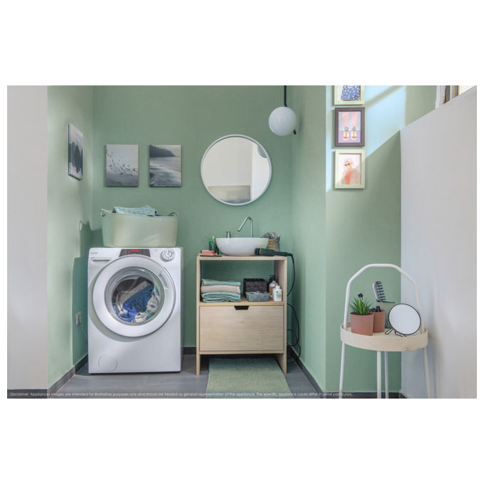 Candy RO41274DWMST-1-S Rapidó Lavatrice Carica Frontale 7 Kg 1200 rpm Classe A Vapore Wi-Fi BLE App hOn (85x60x45 cm) colore Bianco