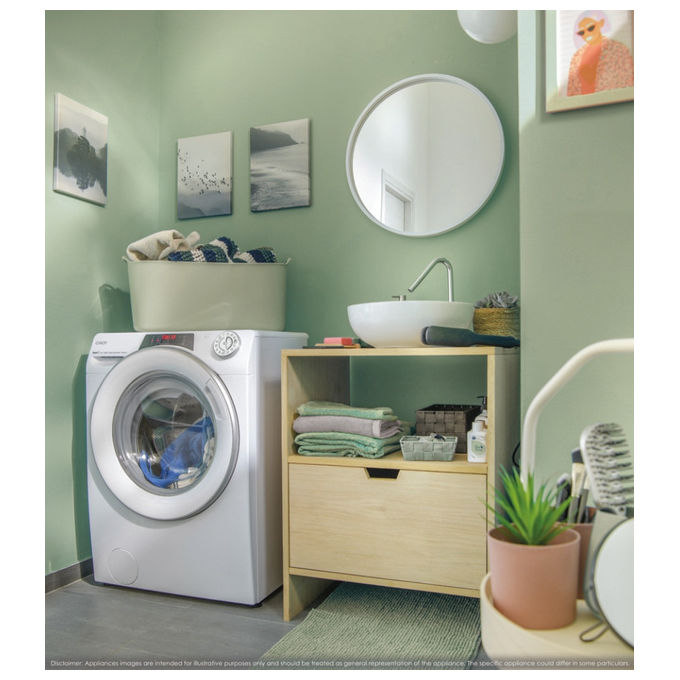 Candy RO41274DWMST-1-S Rapidó Lavatrice Carica Frontale 7 Kg 1200 rpm Classe A Vapore Wi-Fi BLE App hOn (85x60x45 cm) colore Bianco