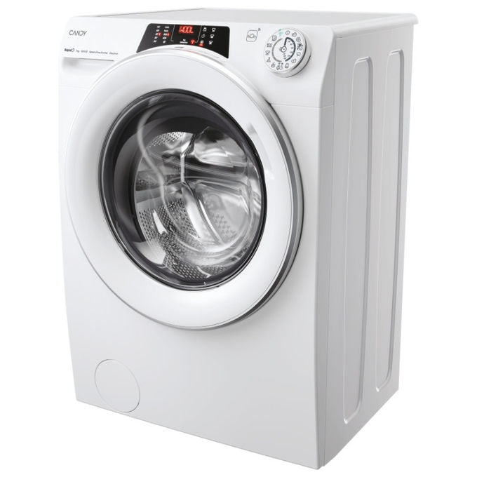 Candy RO41274DWMST-1-S Rapidó Lavatrice Carica Frontale 7 Kg 1200 rpm Classe A Vapore Wi-Fi BLE App hOn (85x60x45 cm) colore Bianco