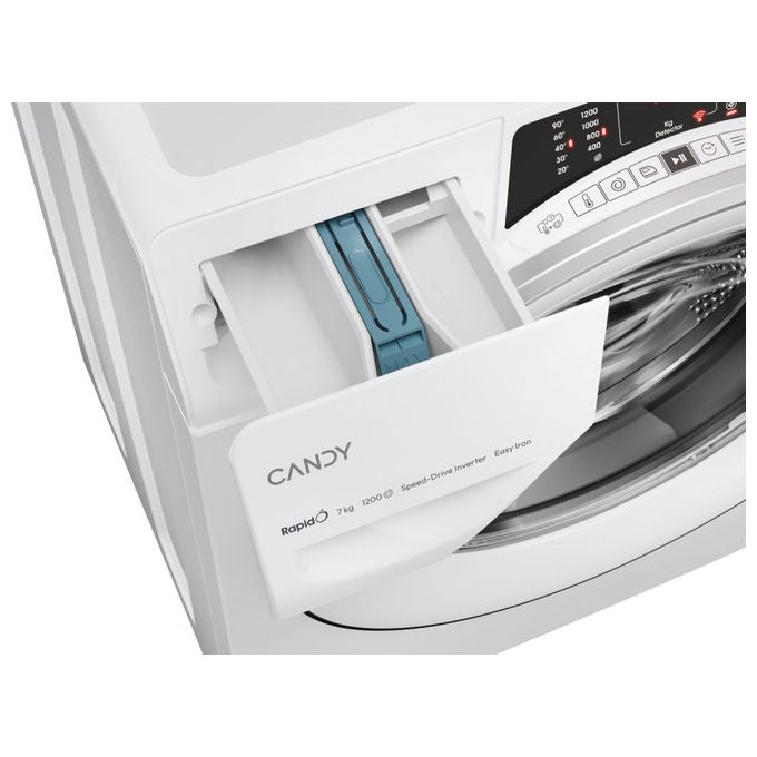 Candy RO41274DWMST-1-S Rapidó Lavatrice Carica Frontale 7 Kg 1200 rpm Classe A Vapore Wi-Fi BLE App hOn (85x60x45 cm) colore Bianco