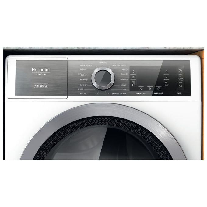 Hotpoint H8 W046WB IT Lavatrice Caricamento Frontale GentlePower Classe Energetica A Capacita' di carico 10Kg Centrifuga 1400 Giri PowerDrive Anti Macchia