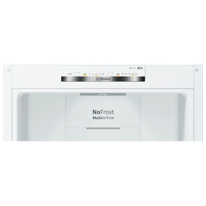 Bosch KGN39VWEQ - Serie 4 - Frigorifero Combinato 368 L, 203 cm, Classe E, 39 dB, Total No Frost, Multi Airflow, Bianco