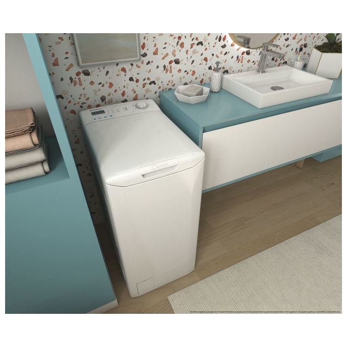 Candy Smart CST 272D3-1-11 Lavatrice a carica dall'alto 7Kg 1200 giri Classe C 16 programmi Sensore Kilo detector 41x60x86 Bianco