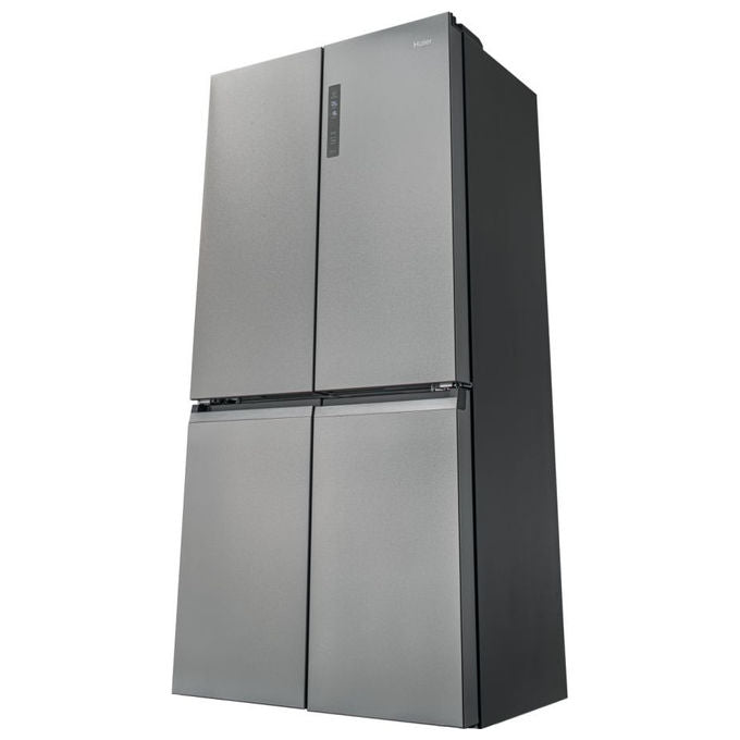 Haier HCR5919ENMM Frigorifero Americano Side by Side 643 Litri Classe E No Frost colore New Platinum Inox Cube 90 Serie 5
