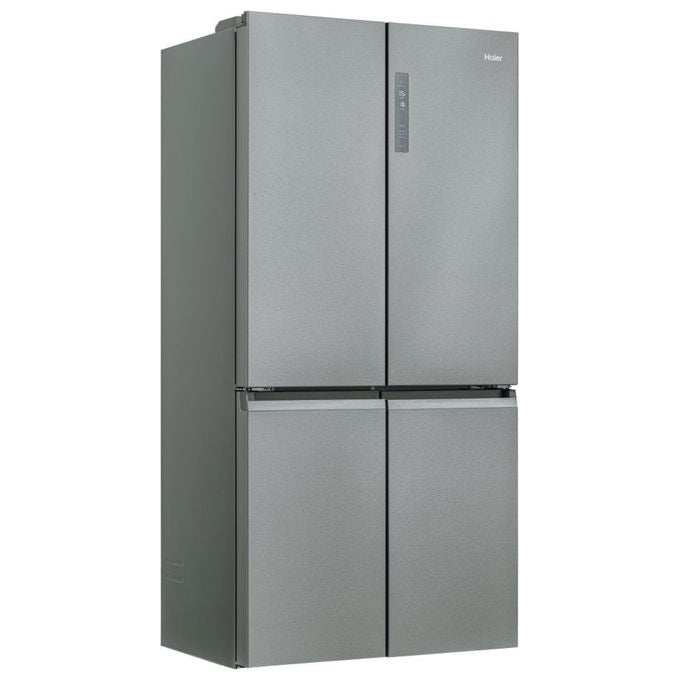 Haier HCR5919ENMM Frigorifero Americano Side by Side 643 Litri Classe E No Frost colore New Platinum Inox Cube 90 Serie 5