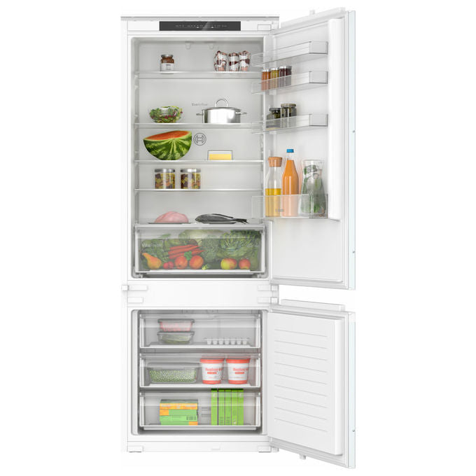 Bosch KBN96NSE0 - Serie 6 - Frigorifero Combinato da Incasso 383 L, 194 cm, Classe E, 34 dB, Total No Frost, VitaFresh XXL, Wi-Fi, Inox
