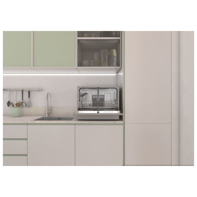 Candy RapidÓ CP 6E51LS Lavastoviglie Libera installazione 6 coperti Classe E Silver