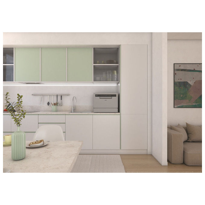 Candy RapidÓ CP 6E51LS Lavastoviglie Libera installazione 6 coperti Classe E Silver