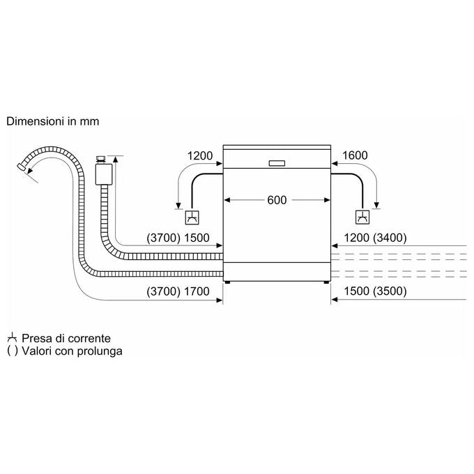 Bosch Serie 4 SMS4EMI06E Lavastoviglie Libera Installazione 14 Coperti Classe Energetica B