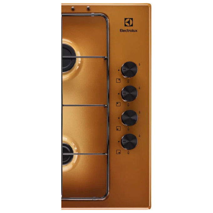 Electrolux KGS6404T Piano Cottura a Gas Slim Profile 4 Zone Speed Burner Bruciatore Wok Sicurgas 60 cm Terra di Francia