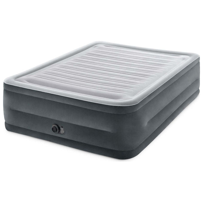 Intex Materasso Dura-Beam Comfort Plush Matrimoniale 152x203x56 Grigio per Piscine e Campeggio