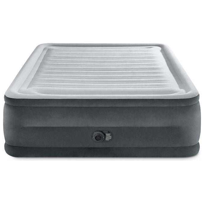 Intex Materasso Dura-Beam Comfort Plush Matrimoniale 152x203x56 Grigio per Piscine e Campeggio