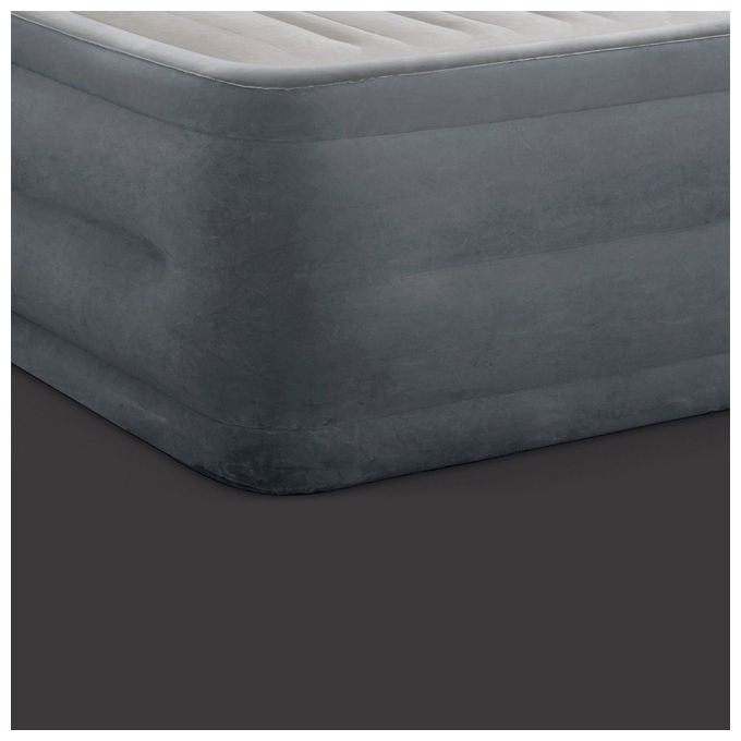 Intex Materasso Dura-Beam Comfort Plush Matrimoniale 152x203x56 Grigio per Piscine e Campeggio