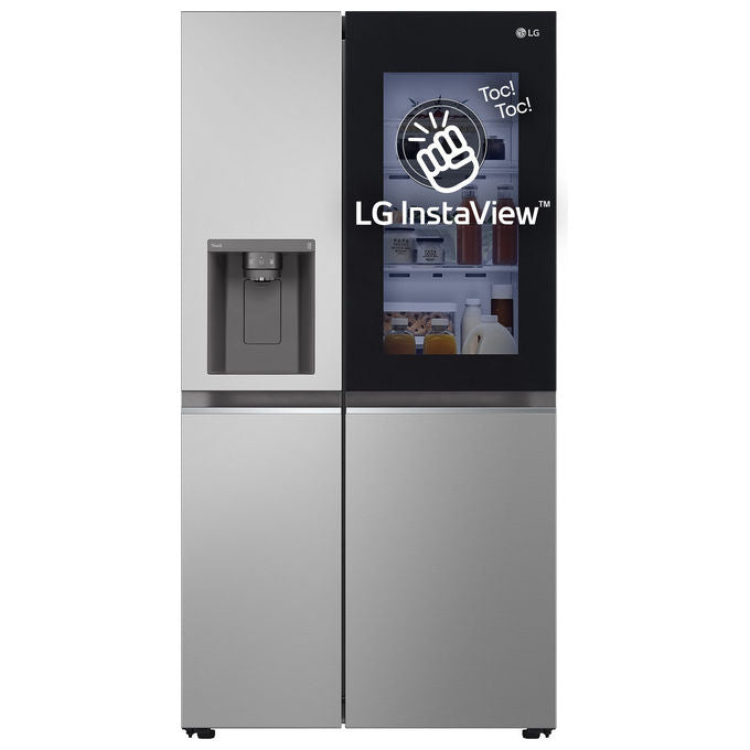 LG InstaView GSGV80PYLD.APYQEUR Frigorifero Side by Side 635 Litri Classe D No Frost Dispenser con allaccio Argento