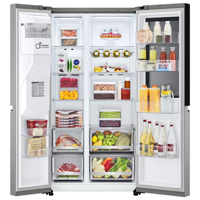 LG InstaView GSGV80PYLD.APYQEUR Frigorifero Side by Side 635 Litri Classe D No Frost Dispenser con allaccio Argento