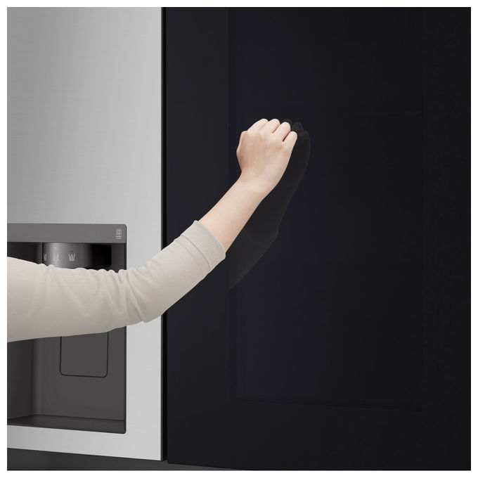 LG InstaView GSGV80PYLD.APYQEUR Frigorifero Side by Side 635 Litri Classe D No Frost Dispenser con allaccio Argento