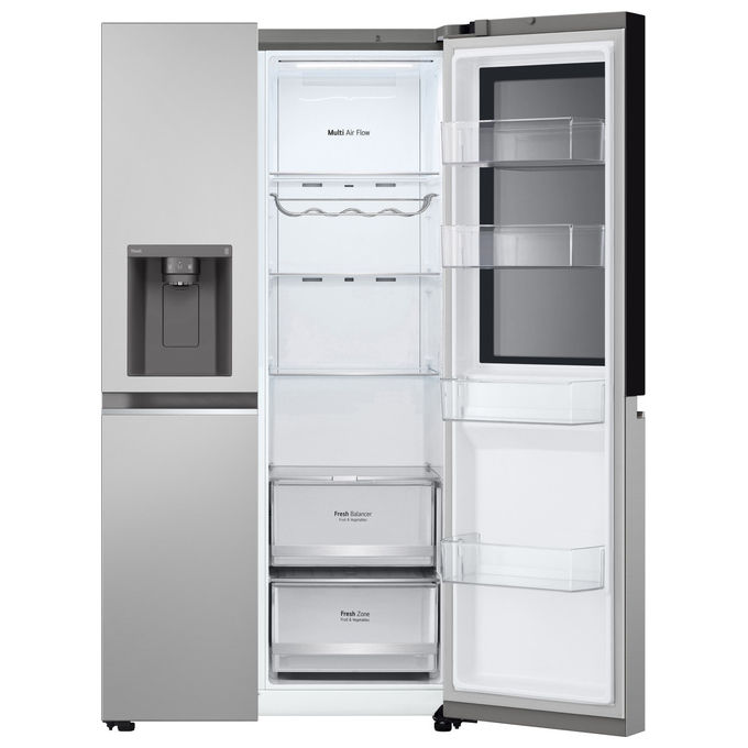 LG InstaView GSGV80PYLD.APYQEUR Frigorifero Side by Side 635 Litri Classe D No Frost Dispenser con allaccio Argento