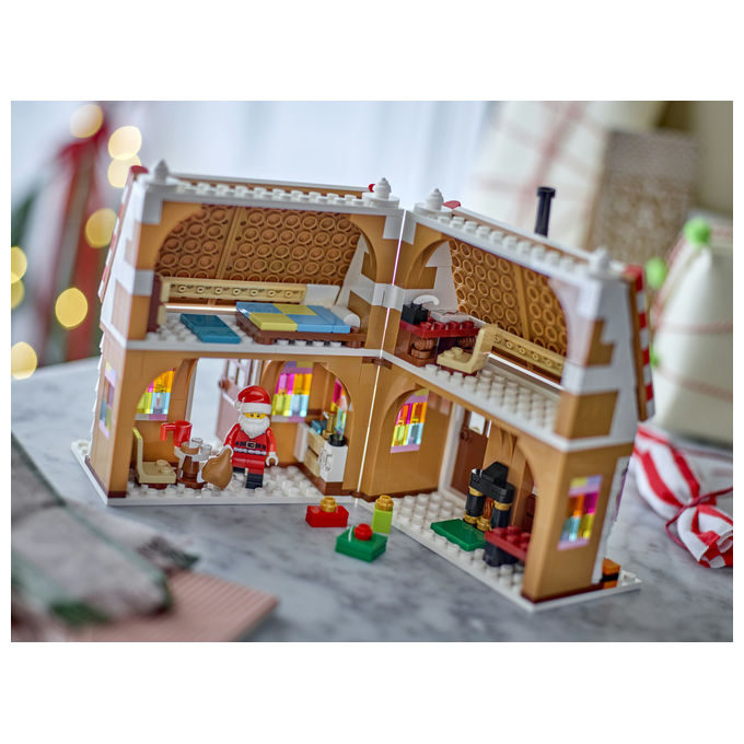 Lego 40809 Casa di Pan di Zenzero Festiva Set da Costruzione con Minifigure di Babbo Natale 498 pezzi colore Multicolore