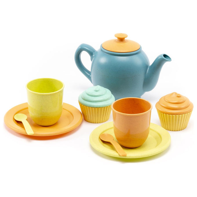 ODS Set da Te' Giocattolo +2 Anni Teiera 4 Tazzine 6 Pasticcini Plastica BPA-free CE