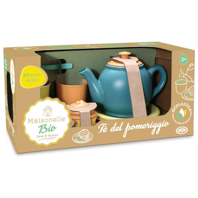 ODS Set da Te' Giocattolo +2 Anni Teiera 4 Tazzine 6 Pasticcini Plastica BPA-free CE