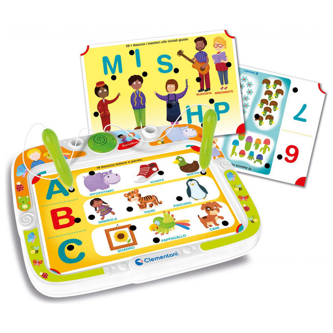 Clementoni 16472 Sapientino Parlante Gioco Educativo con Penne Interattive 3-6 Anni 16 Schede 32 Attivita' colore Multicolore