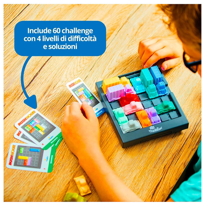Ravensburger 76601 Rush Hour Refresh Gioco di Logica Rompicapo 40 Sfide 4 Livelli 8+ Anni