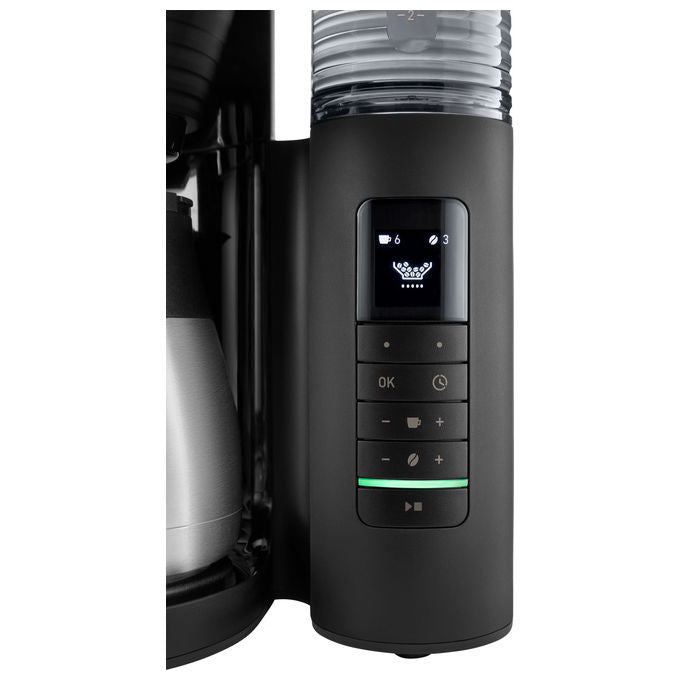 Melitta 6776793 Aromafresh PRO Macchina da caffe' con filtro 1,25 L 8 tazze con macinacaffe' integrato TFT Nero