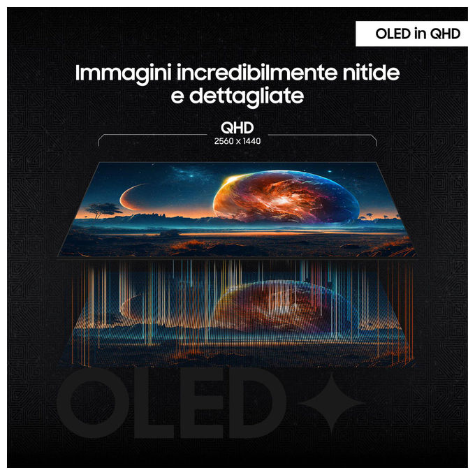 Samsung Odyssey OLED G6 Monitor Gaming 27'' QHD 240Hz 0,03ms HDR10+ G-SYNC FreeSync