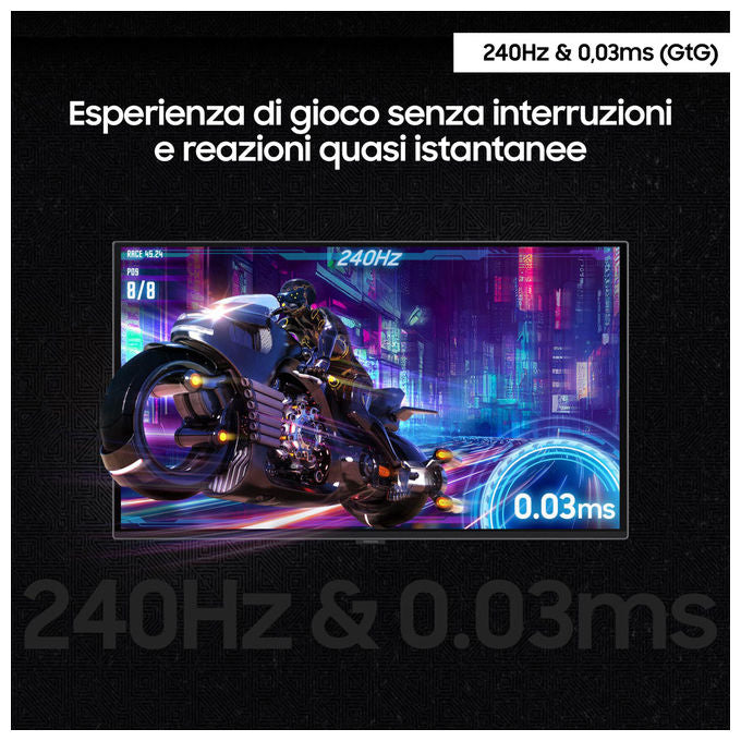 Samsung Odyssey OLED G6 Monitor Gaming 27'' QHD 240Hz 0,03ms HDR10+ G-SYNC FreeSync