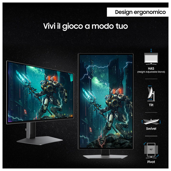 Samsung Odyssey OLED G6 Monitor Gaming 27'' QHD 240Hz 0,03ms HDR10+ G-SYNC FreeSync