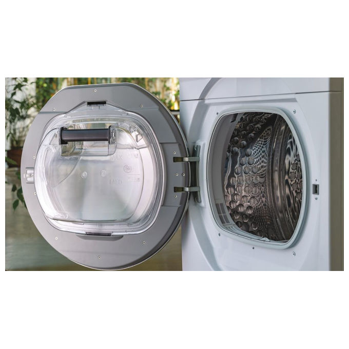 Hoover NDE H8A2TCEXS-S H-Dry 500 - Asciugatrice a pompa di calore 8 kg, Classe A++, connettivita' Wi-Fi + Bluetooth, programma Auto Care, (85x60x59 cm), Bianco