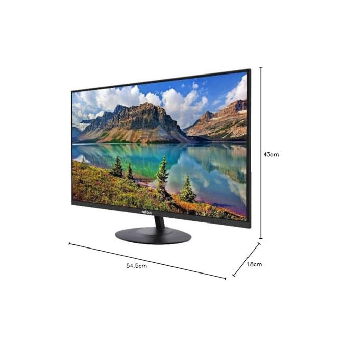 Nilox NXMMIPS240005 Monitor 24 Pollici Full HD, Monitor da Computer LED-IPS 1ms e300 cd-m2 Porte HDMI-VGA-TYPE C