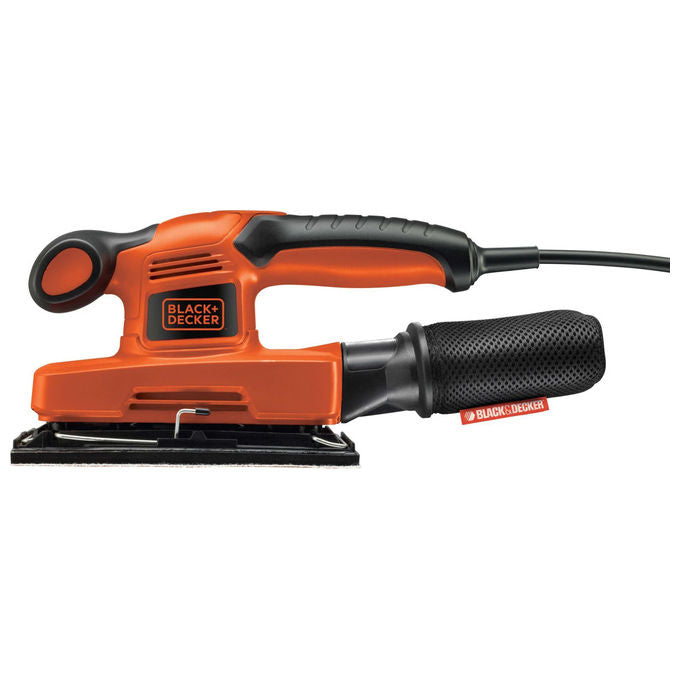 Black and Decker KA320EKA-QS Levigatrice orbitale 240W velocita' variabile 7000-15000 rpm piatto 91x189 mm colore Arancione