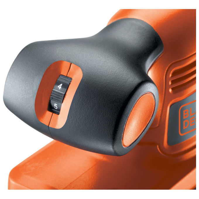 Black and Decker KA320EKA-QS Levigatrice orbitale 240W velocita' variabile 7000-15000 rpm piatto 91x189 mm colore Arancione