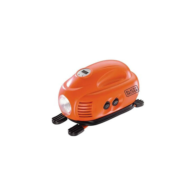Black+Decker Compressore ASI200-XJ Compatto e Portatile con Potenza di 120PSI e Funzionamento a 12 Volt