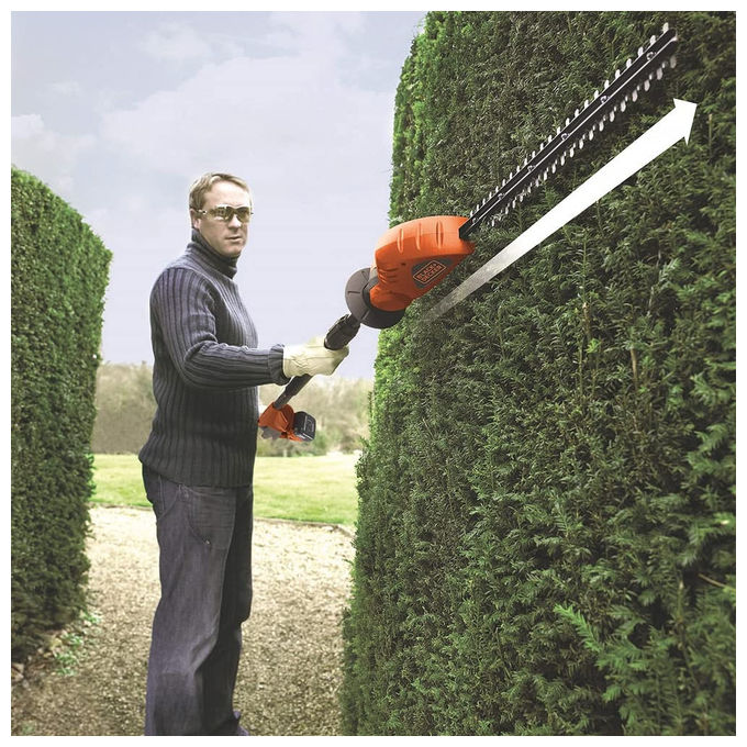 BLACK+DECKER Tagliasiepi 18V Testa Orientabile GTC1843L20 Lama 43 cm Doppia Azione