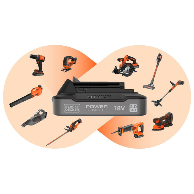 BLACK+DECKER Tagliasiepi 18V Testa Orientabile GTC1843L20 Lama 43 cm Doppia Azione